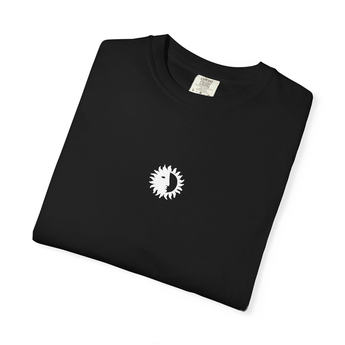 Ritual Organics Eclipse Tee in Black, folded