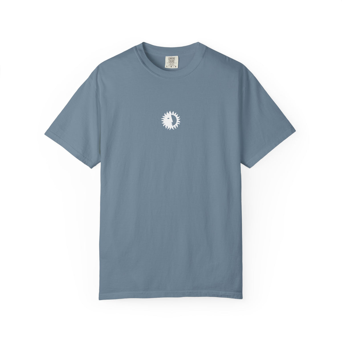 Ritual Organics Eclipse Tee in Ice Blue, front