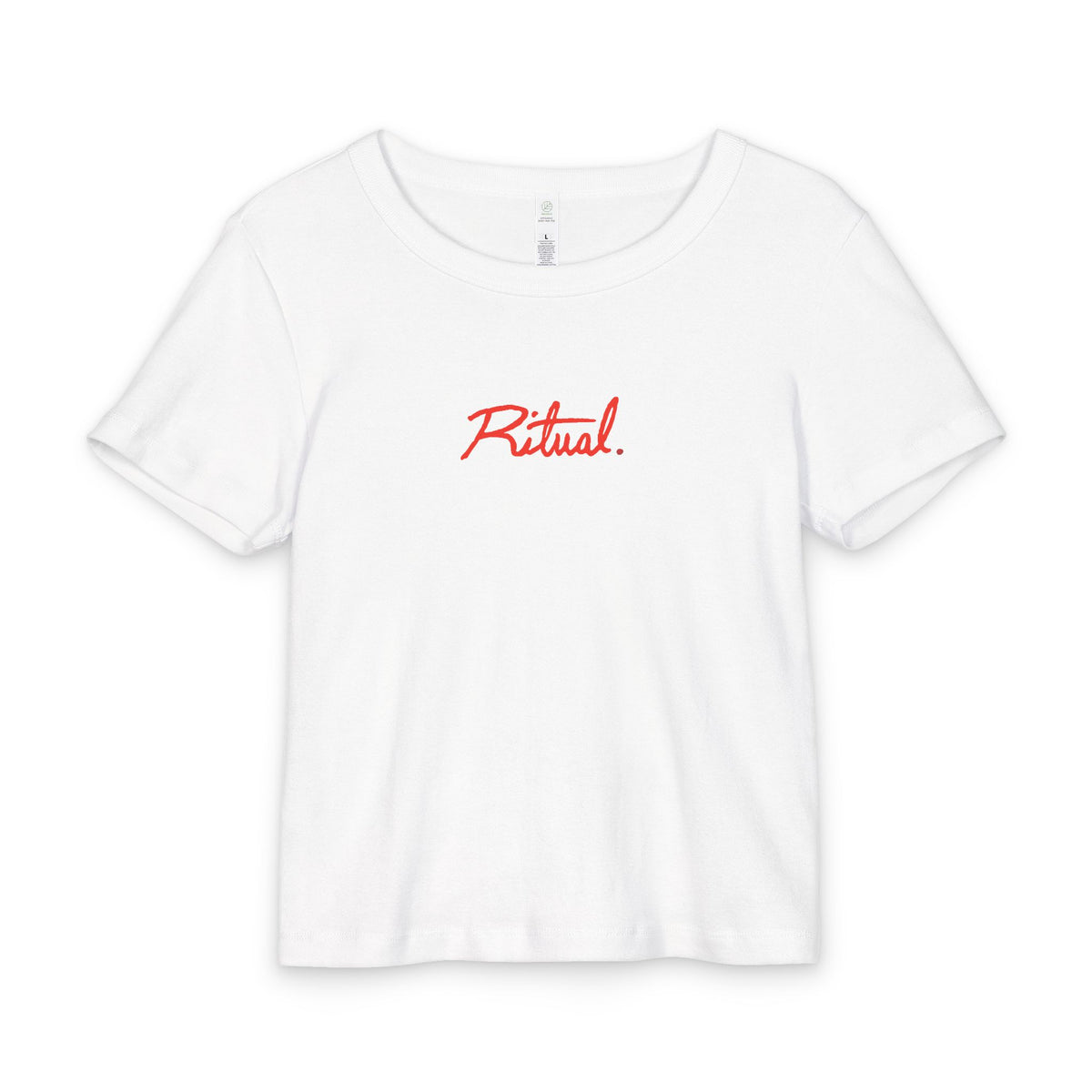 Ritual Baby Tee in White, front