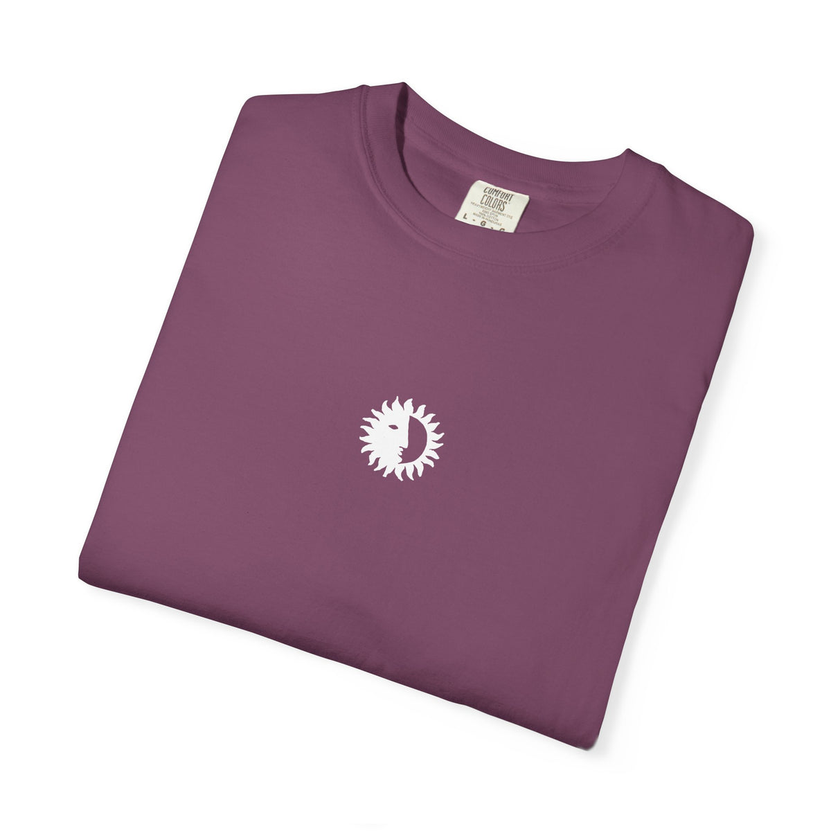Ritual Organics Eclipse Tee in Berry, folded