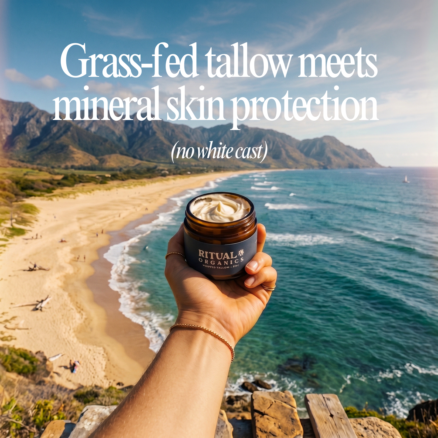 Whipped Tallow Face Cream with Non-Nano Zinc