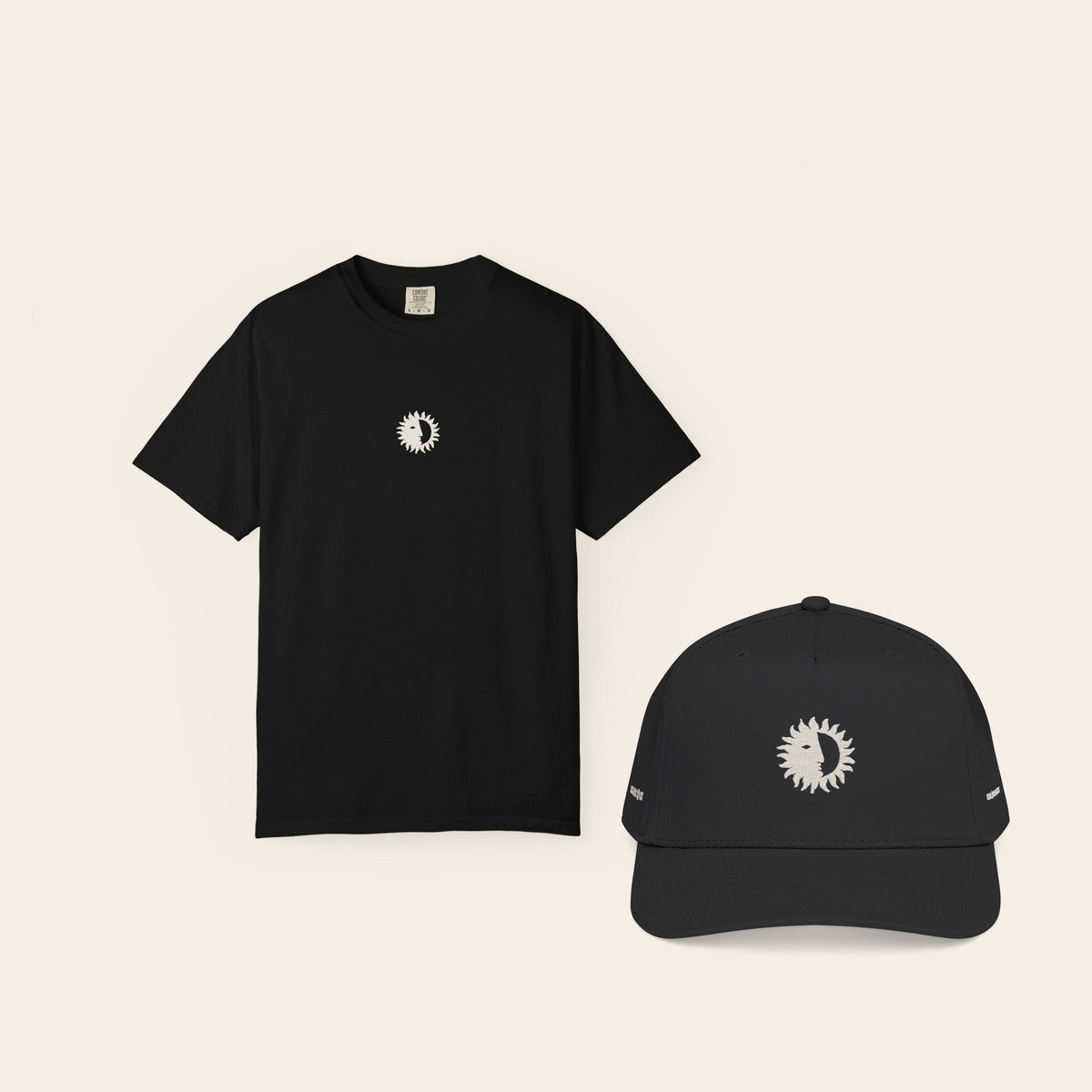 The Uniform: Eclipse Tee in Black and the All Black Shine On Cap